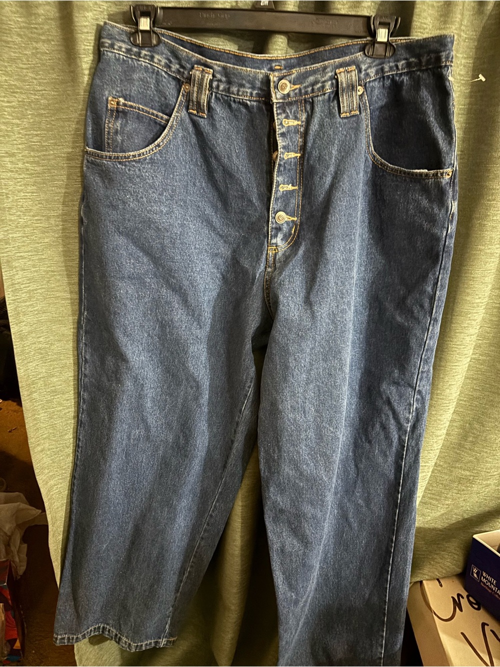 Classic High-Rise Wide-Leg Women's Jeans in Dark Blue